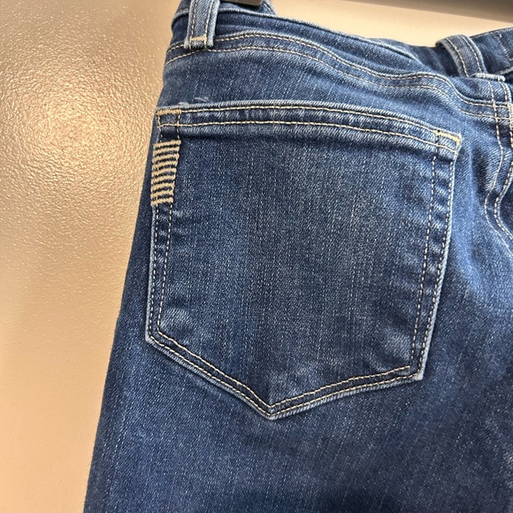 PAIGE Dark Blue Distressed Verdugo Fit  Skinny Jeans - Picture 8 of 9